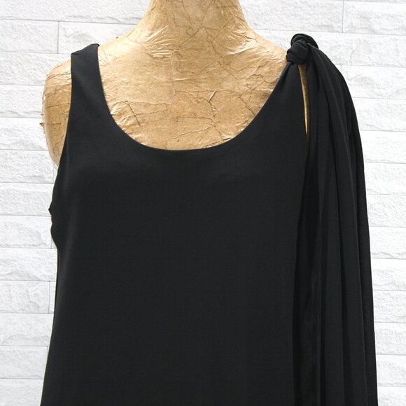 JEFFREY & DORA EVENINGS Gown Dress Sheer Formal Chiffon Shawl Black 2 Piece  10 - Picture 2 of 16